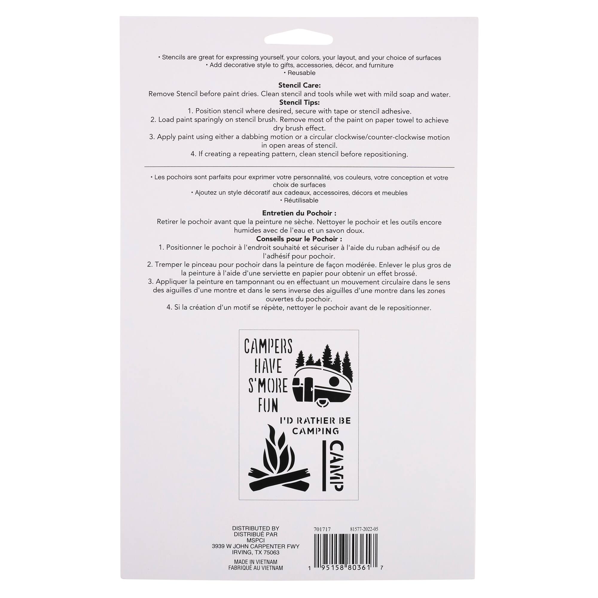 Camping Stencils by Craft Smart®, 7" x 10"